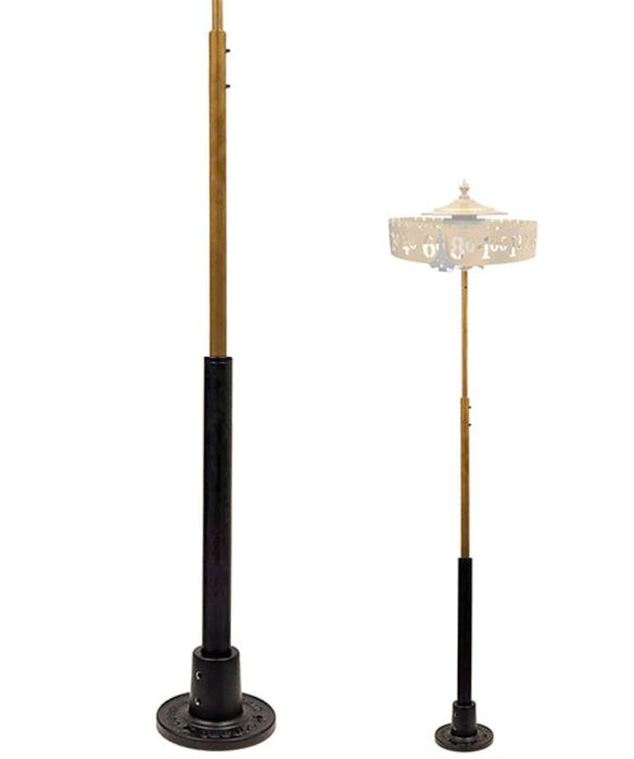 Weather Scientific Jeffersonian Ground Mounting post (Living Finish Brass) for thermometer and other accessories