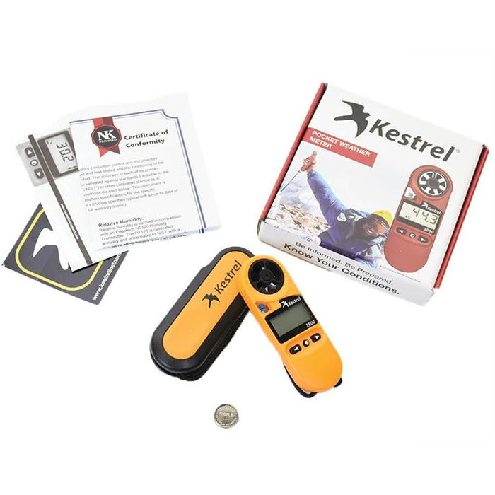 Weather Scientific Kestrel 2500 Weather Meter Kestrel certificate and instructions