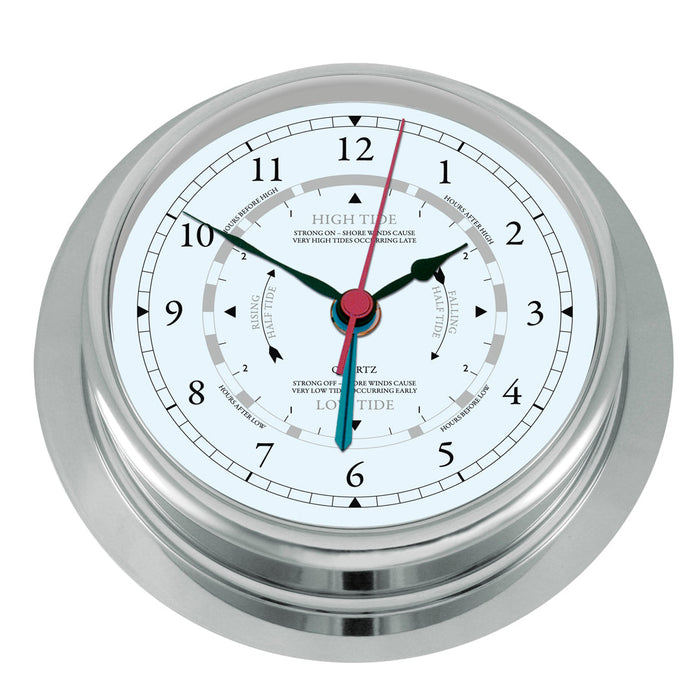 Weather Scientific Fischer 1606GU | Tide clock 200 mm chrome plated