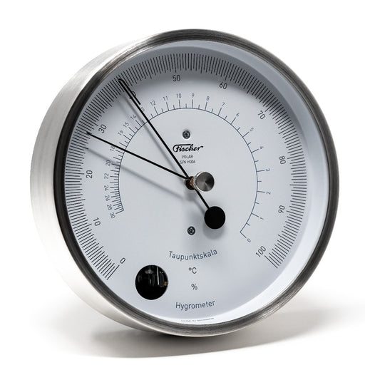 Weather Scientific Fischer 1608H | POLAR Hair-Hygrometer chrome case profile