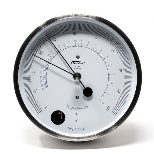 Weather Scientific Fischer 1608H | POLAR Hair-Hygrometer white face front