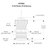 Weather Scientific Airmar - UST800 Ultrasonic Smart™ Sensor, NMEA 2000®, Plastic Housing, ST Airmar