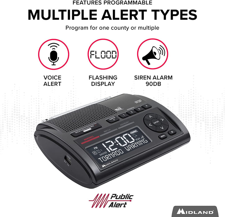 Weather Scientific Midland WR400 Deluxe NOAA Weather Radio Midland