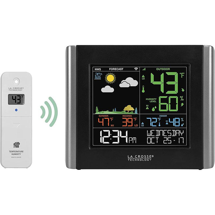 Weather Scientific LaCrosse Technology V10-TH Remote Monitoring Color Weather Station LaCrosse Technology