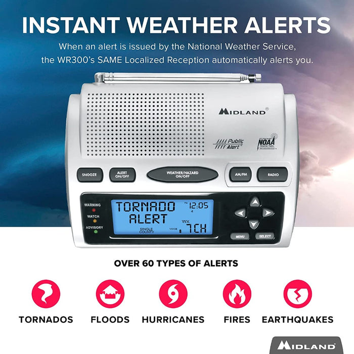 Weather Scientific Midland WR300 AM/FM Weather Alert Radio Midland