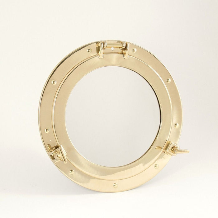 Weather Scientific Bey-Berk 11 1/2" Brass Porthole Mirror BB05 Bey-Berk