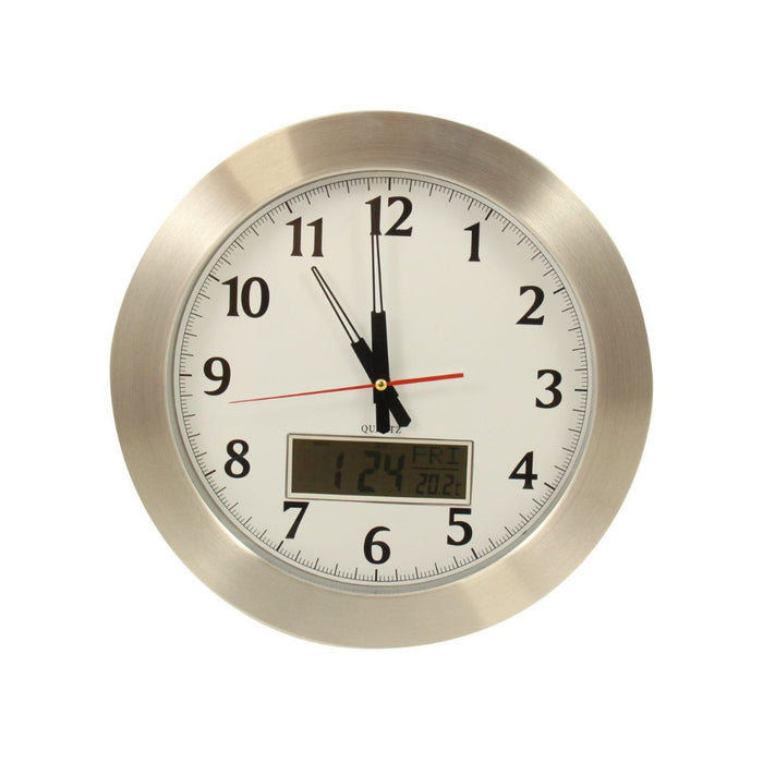 Weather Scientific Bey-Berk stainless steel 15" wall clock CM104 Bey-Berk