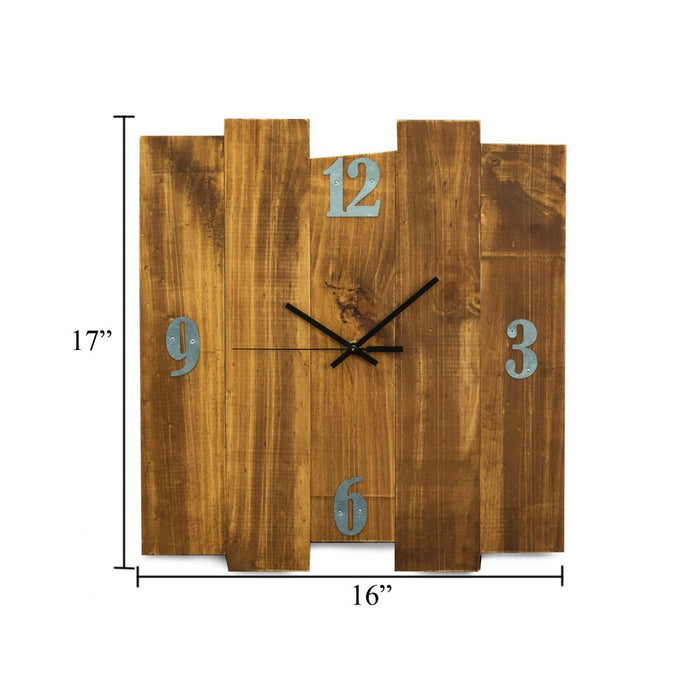 Weather Scientific Bey-Berk  Barn Rustic Wood Wall Clock size 16"x17" CM106 Bey-Berk