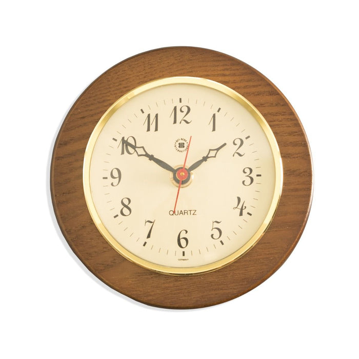 Weather Scientific Bey-Berk Quartz Clock on 5" Cherry Wood with Brass Bezel WS071 Bey-Berk