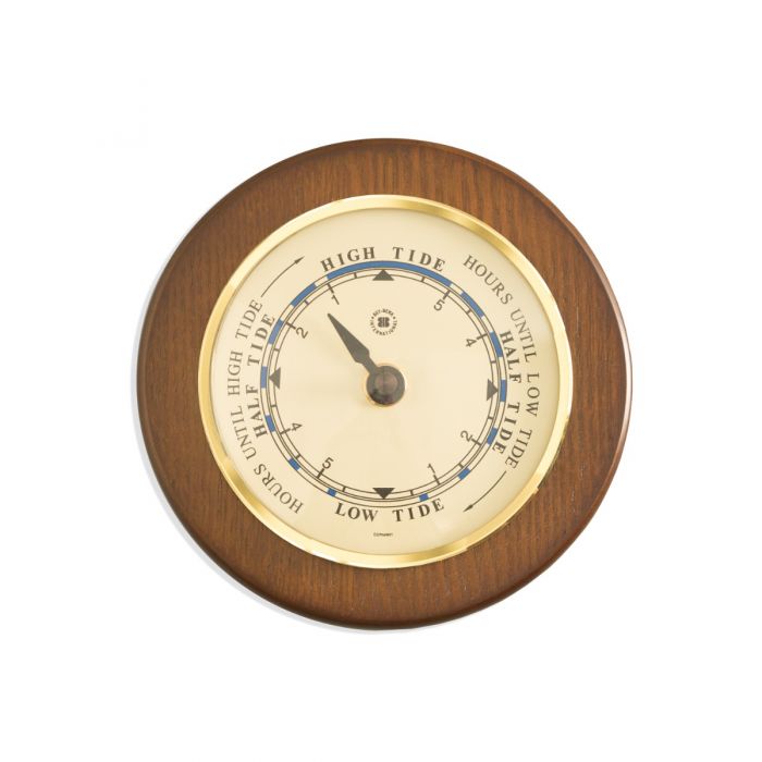 Weather Scientific Bey-Berk Tide Clock on 5" Cherry Wood with Brass Bezel WS074 Bey-Berk