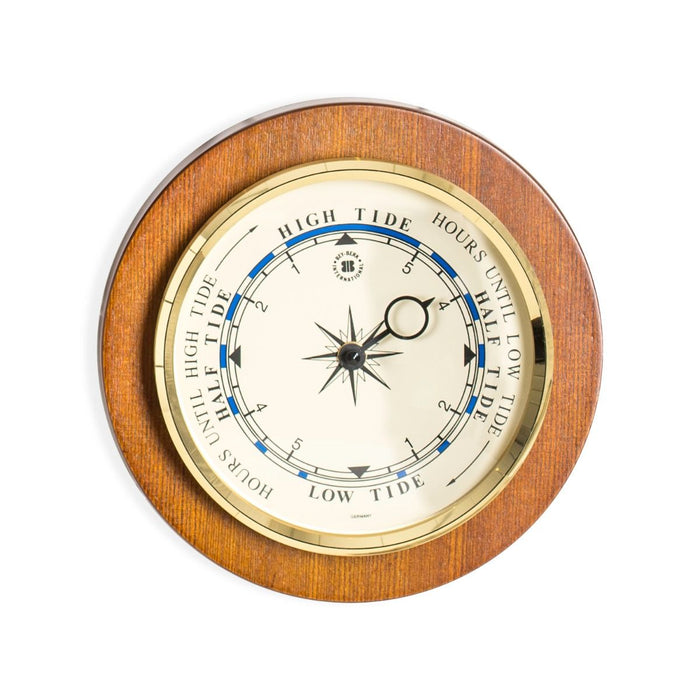 Weather Scientific Bey-Berk Tide Clock on 9" Cherry Wood with Brass Bezel WS077 Bey-Berk