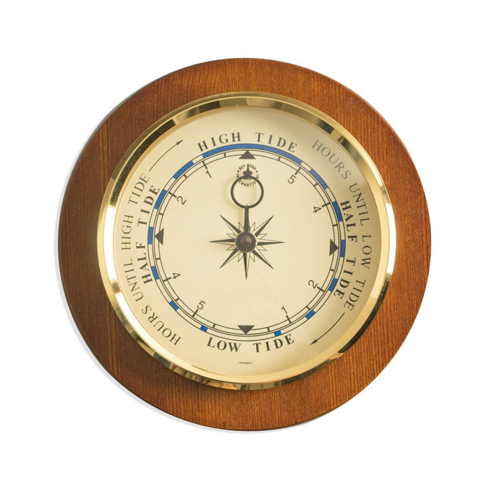 Weather Scientific Bey-Berk Tide Clock on 9" Cherry Wood with Brass Bezel WS077 Bey-Berk