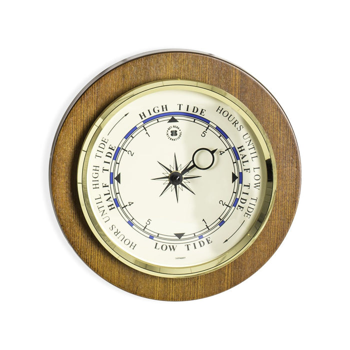 Weather Scientific Bey-Berk Tide Clock on 9" Cherry Wood with Brass Bezel WS077 Bey-Berk