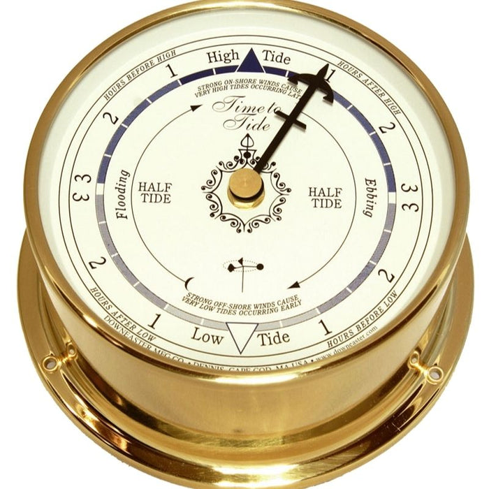 Weather Scientific Downeaster 3080 Tide Clock, White Face Bass case