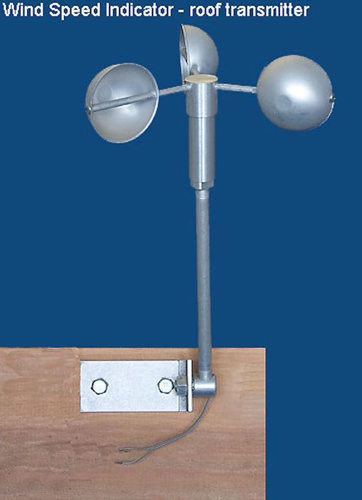 Weather Scientific Cape Cod Wind Speed Indicator CCWS wind speed indicator mounted on roof for transmission