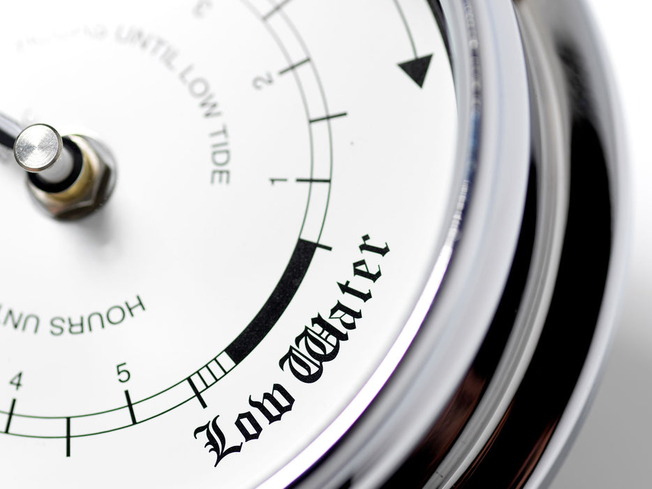 Weather Scientific Tabic Clocks Handmade Tide Clock In Chrome With White Dial C-TDE-WHT Tabic Clocks