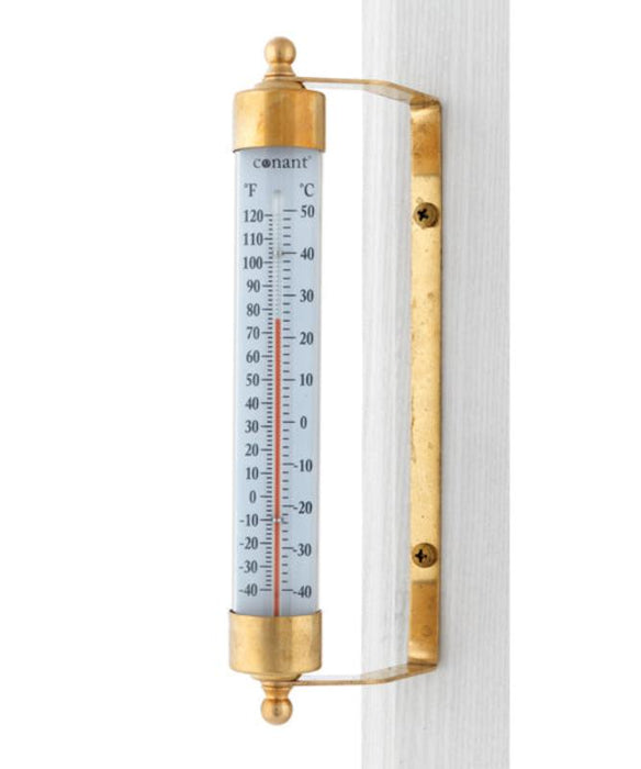 Weather Scientific Conant Collections Vermont Indoor/Outdoor 7" Thermometer (Living Finish Brass) Conant Collections