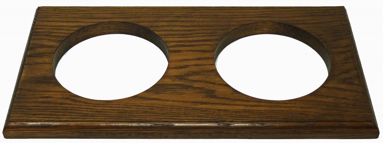 Weather Scientific Tabic Clocks Handmade Double Dark English Oak Wall Mount DK-DBL Tabic Clocks