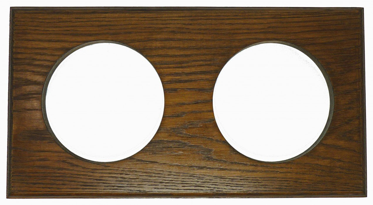 Weather Scientific Tabic Clocks Handmade Double Dark English Oak Wall Mount DK-DBL Tabic Clocks