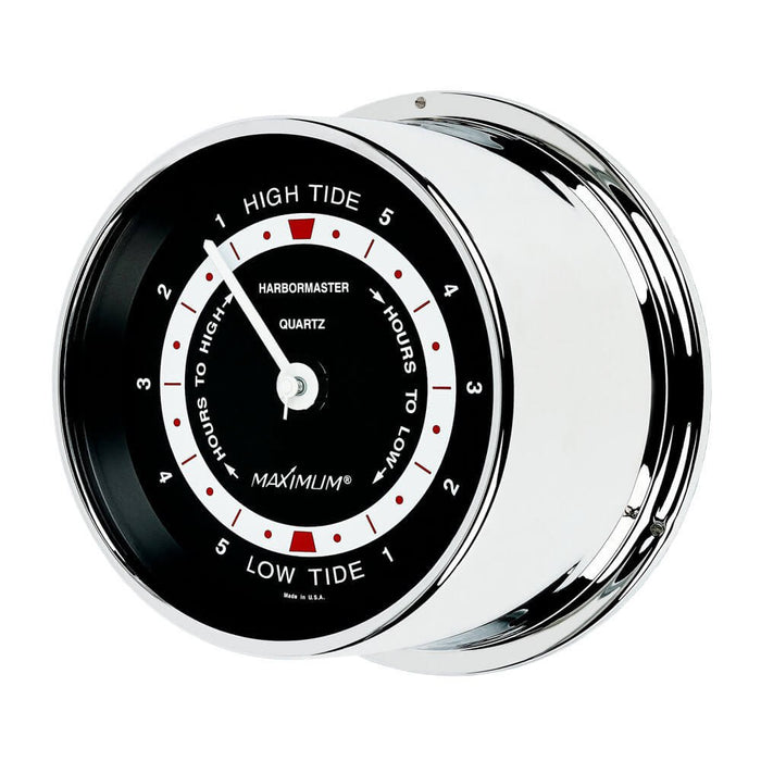 Weather Scientific Maximum Inc. Harbormaster Time and Tide Clock in Brass, Nickel, Chromo Maximum