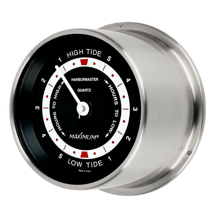 Weather Scientific Maximum Inc. Harbormaster Time and Tide Clock in Brass, Nickel, Chromo Maximum