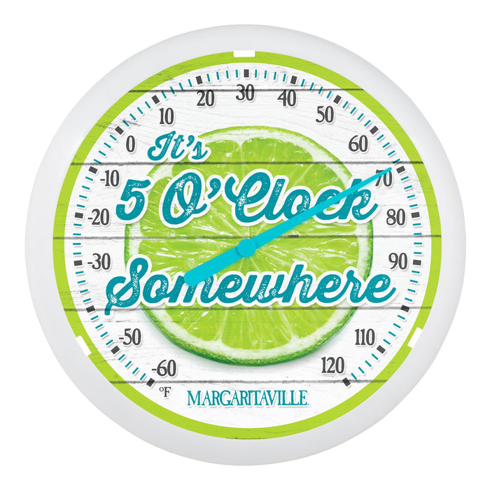 Weather Scientific LaCrosse Technology 104-38667MV 13.25" Round 5 O'Clock Somewhere Margaritaville Thermometer LaCrosse Technology