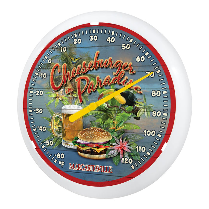 Weather Scientific LaCrosse Technology 104-67667 13.25" Round Cheeseburger In Paradise Margaritaville Thermometer LaCrosse Technology
