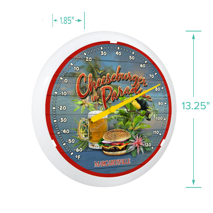 Weather Scientific LaCrosse Technology 104-67667 13.25" Round Cheeseburger In Paradise Margaritaville Thermometer LaCrosse Technology