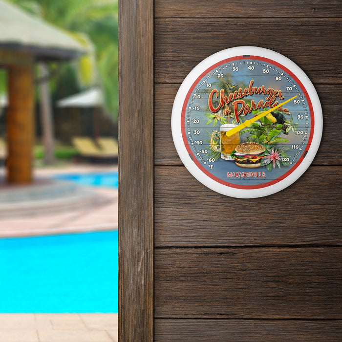 Weather Scientific LaCrosse Technology 104-67667 13.25" Round Cheeseburger In Paradise Margaritaville Thermometer LaCrosse Technology