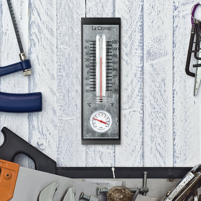 Weather Scientific LaCrosse Technology 204-1526 10 in Bi-Metal Thermometer with Hygrometer LaCrosse Technology