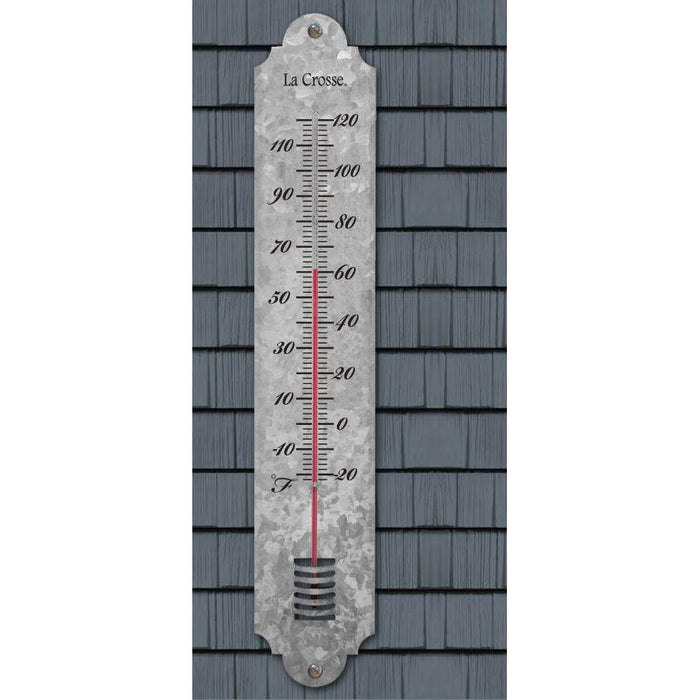 Weather Scientific LaCrosse Technology 204-1550 19.5 inch Galvanized Metal Thermometer LaCrosse Technology