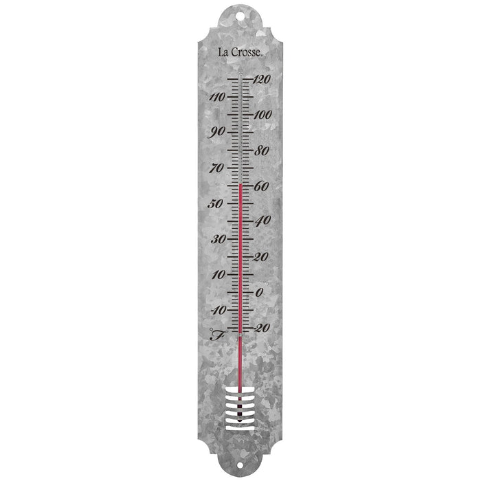Weather Scientific LaCrosse Technology 204-1550 19.5 inch Galvanized Metal Thermometer LaCrosse Technology