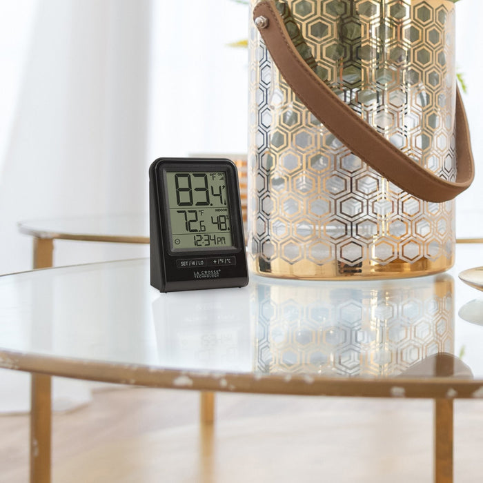Weather Scientific LaCrosse Technology 308-1409BTV3 Wireless Thermometer on living room table