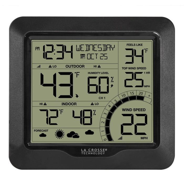 Weather Scientific LaCrosse Technology 327-1417BW Wind Speed Weather Station LaCrosse Technology