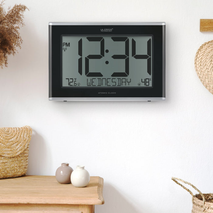 Weather Scientific LaCrosse Technology 513-05867 Jumbo Atomic Wall Clock with Indoor Temp and Humidity LaCrosse Technology