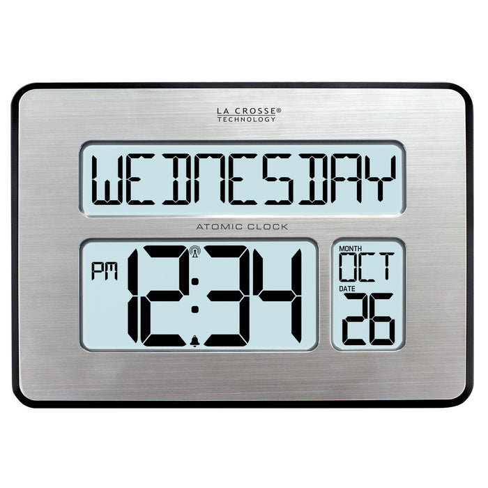 Weather Scientific LaCrosse Technology 513-1419BLV4 Atomic Digital Wall Clock with Backlight LaCrosse Technology