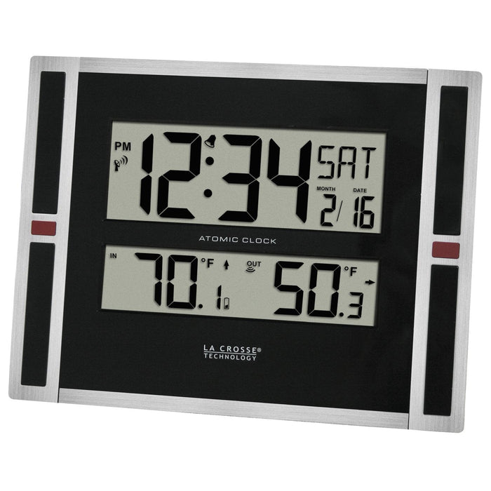 Weather Scientific LaCrosse Technology 513-149V2 Atomic Digital Wall Clock with Indoor/Outdoor Temperature LaCrosse Technology