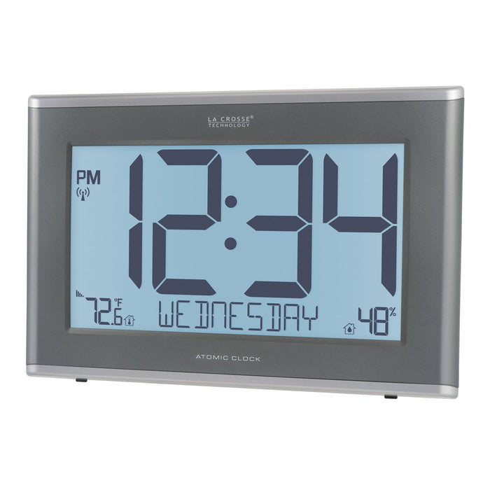 Weather Scientific LaCrosse Technology 513-21867 Jumbo Atomic Wall Clock with Indoor Temp, Humidity and Backlight LaCrosse Technology