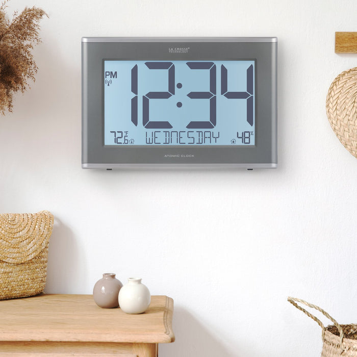 Weather Scientific LaCrosse Technology 513-21867 Jumbo Atomic Wall Clock with Indoor Temp, Humidity and Backlight LaCrosse Technology