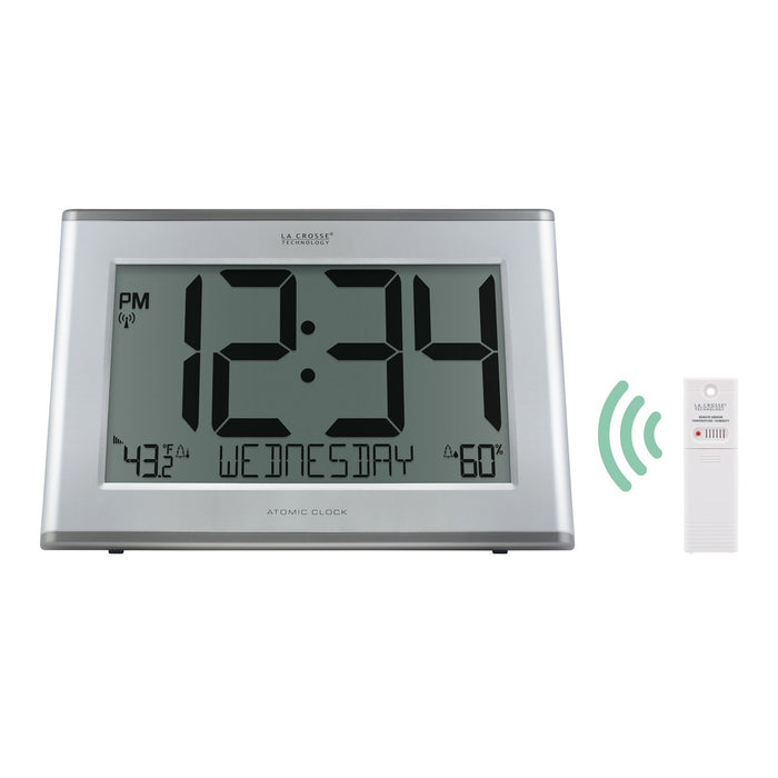 Weather Scientific LaCrosse Technology 513-63867 Jumbo Atomic Wall Clock with Outdoor Temp and Humidity LaCrosse Technology