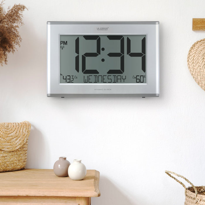 Weather Scientific LaCrosse Technology 513-63867 Jumbo Atomic Wall Clock with Outdoor Temp and Humidity LaCrosse Technology
