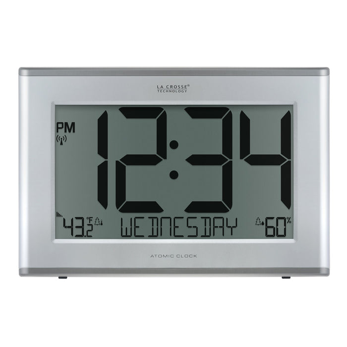 Weather Scientific LaCrosse Technology 513-63867 Jumbo Atomic Wall Clock with Outdoor Temp and Humidity LaCrosse Technology