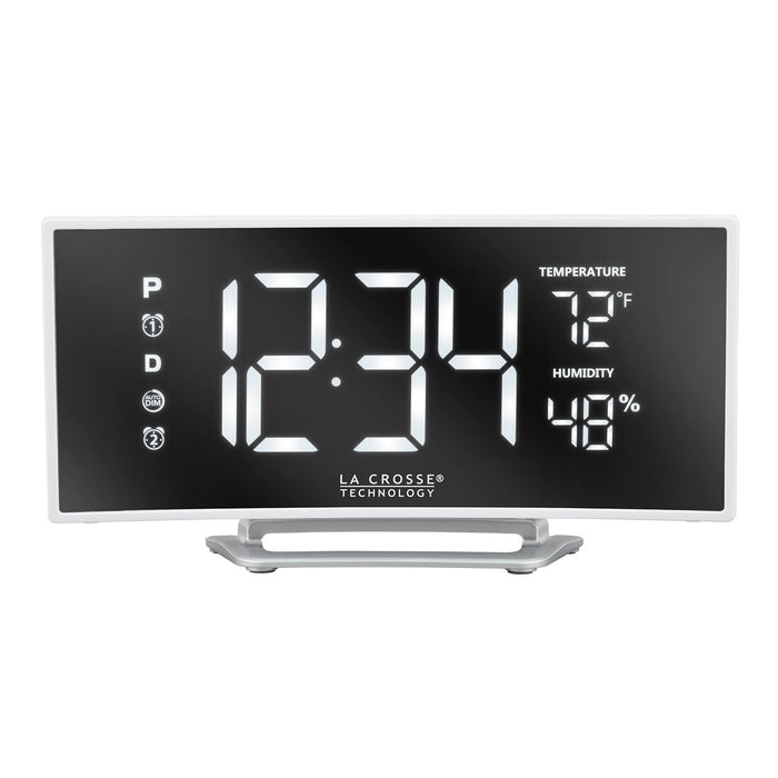 Weather Scientific LaCrosse Technology 602-249V2 White LED Mirror Alarm Clock LaCrosse Technology