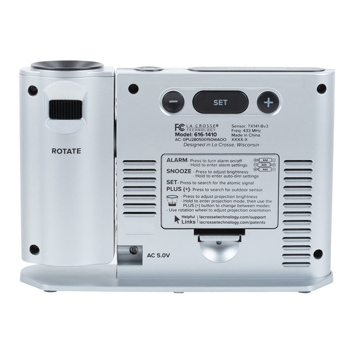 Weather Scientific LaCrosse Technology 616-12667 Atomic Projection Alarm Clock LaCrosse Technology