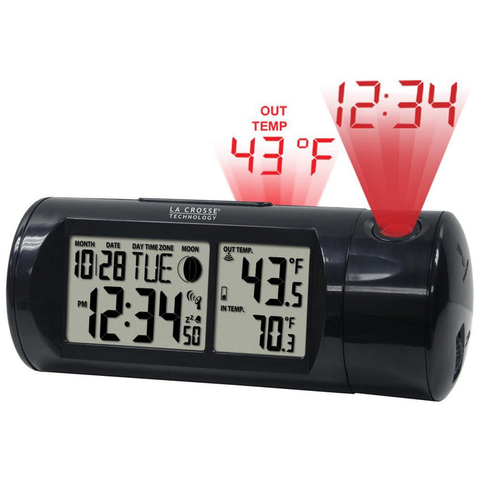 Weather Scientific LaCrosse Technology 616-143V2 Projection Alarm Clock with Indoor/Outdoor Temperature Readout Projection