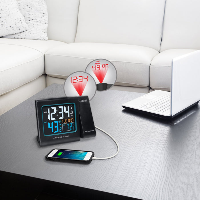 Weather Scientific LaCrosse Technology 616-146V3 Atomic Projection Alarm Clock with Indoor/Outdoor Temperature LaCrosse Technology