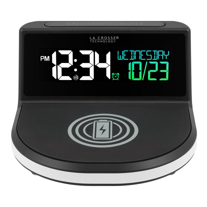 Weather Scientific LaCrosse Technology 617-148 Glow Wireless Charging Alarm Clock with Indoor Temperature LaCrosse Technology