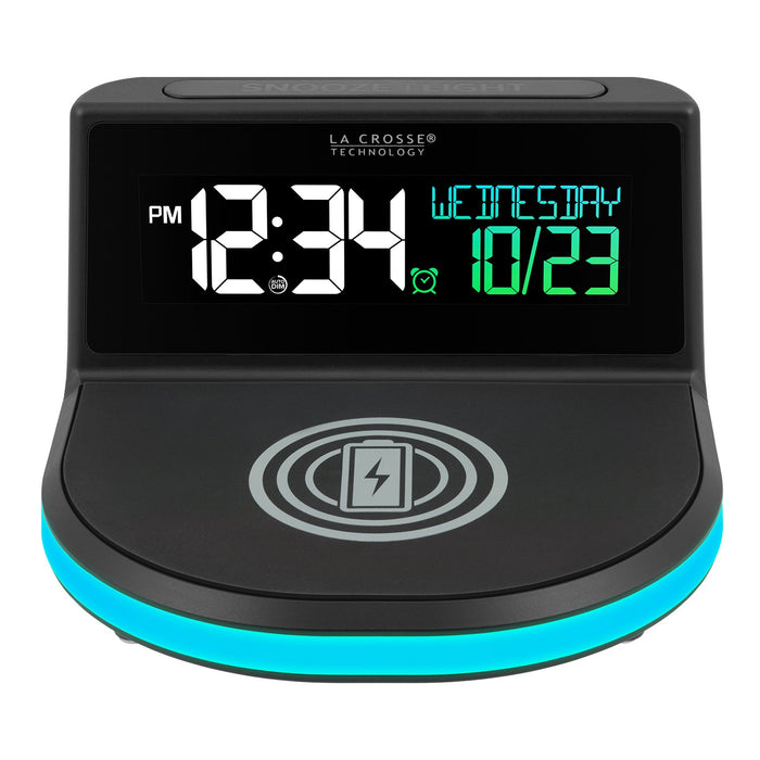 Weather Scientific LaCrosse Technology 617-148 Glow Wireless Charging Alarm Clock with Indoor Temperature LaCrosse Technology