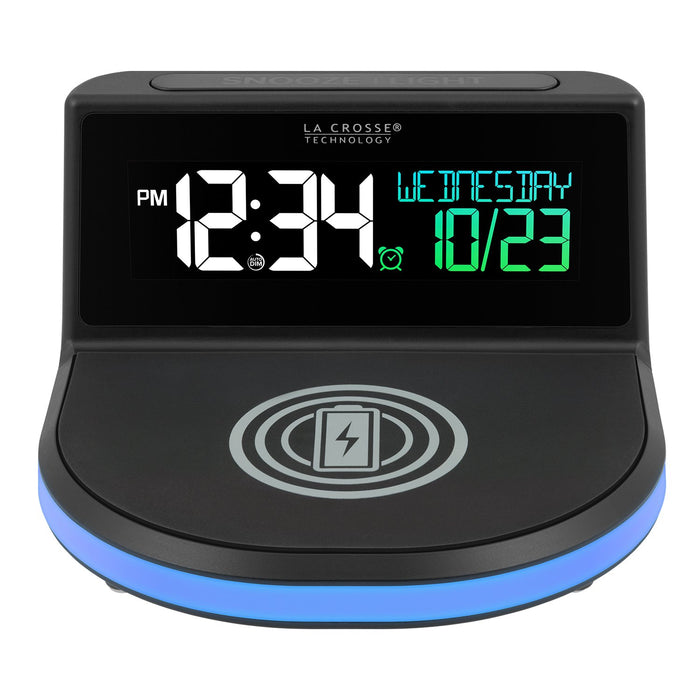 Weather Scientific LaCrosse Technology 617-148 Glow Wireless Charging Alarm Clock with Indoor Temperature LaCrosse Technology