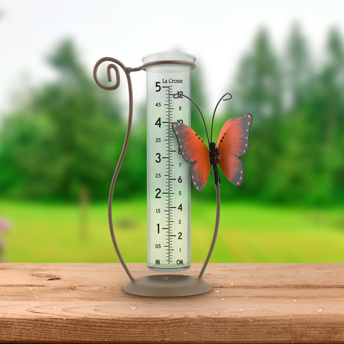 Weather Scientific LaCrosse Technology 704-13077 Butterfly Rain Gauge - Orange LaCrosse Technology